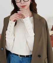【SS先行予約】リブ袖口ボタンロングスリーブ《WEB限定カラーあり》