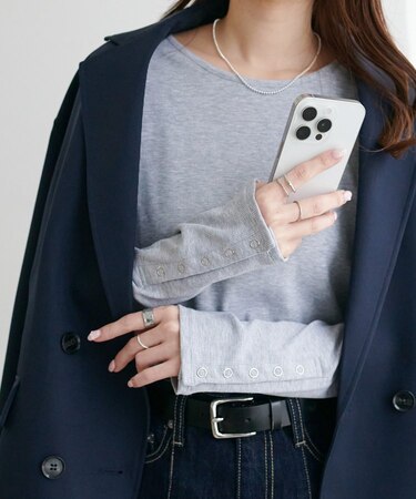 【SS先行予約】リブ袖口ボタンロングスリーブ《WEB限定カラーあり》
