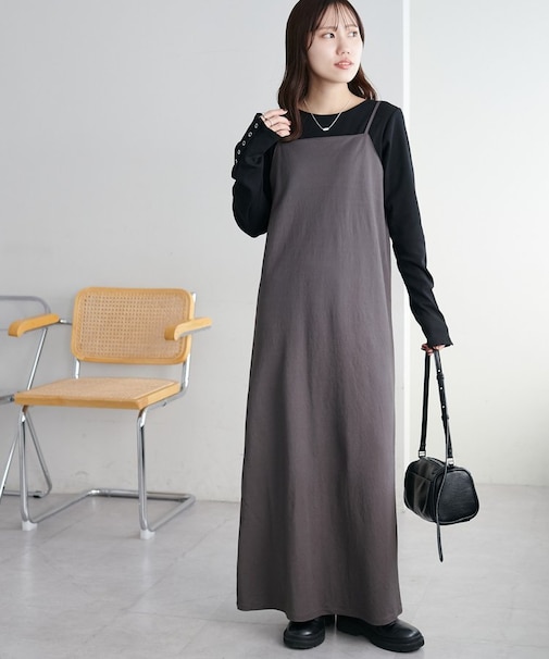 【SS先行予約】スクエアカットキャミワンピース