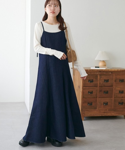 【SS先行予約】デニムフレアキャミワンピース