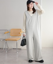 【SS先行予約】前後2WAY裏毛サロペット