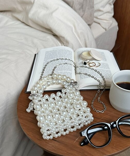 丸ビーズミニバッグ