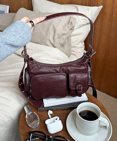 アイレットベルトポケットショルダーバッグ