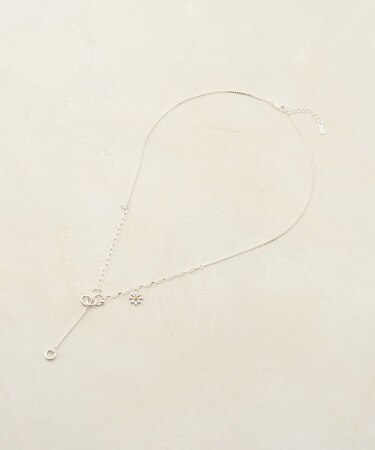 【GOLDY】ソリッドフラワーY字ネックレス