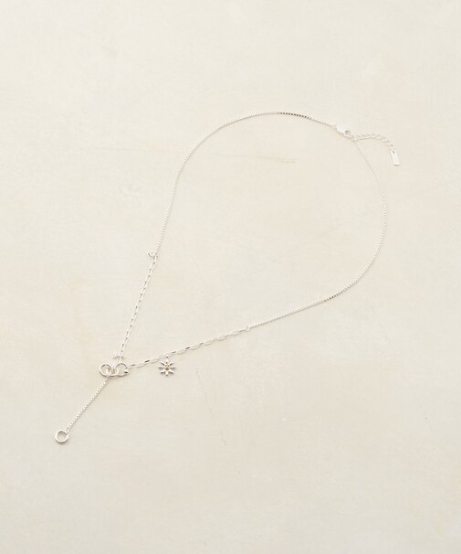 【GOLDY】ソリッドフラワーY字ネックレス