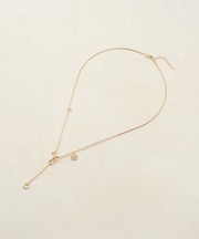 【GOLDY】ソリッドフラワーY字ネックレス