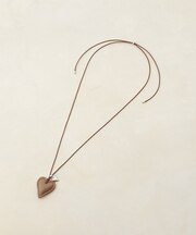 【GOLDY】レザー調ハートネックチャームネックレス