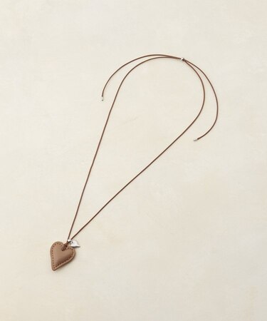 【GOLDY】レザー調ハートネックチャームネックレス