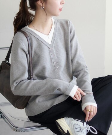 【SS先行予約】レイヤード風リングドットヘンリー