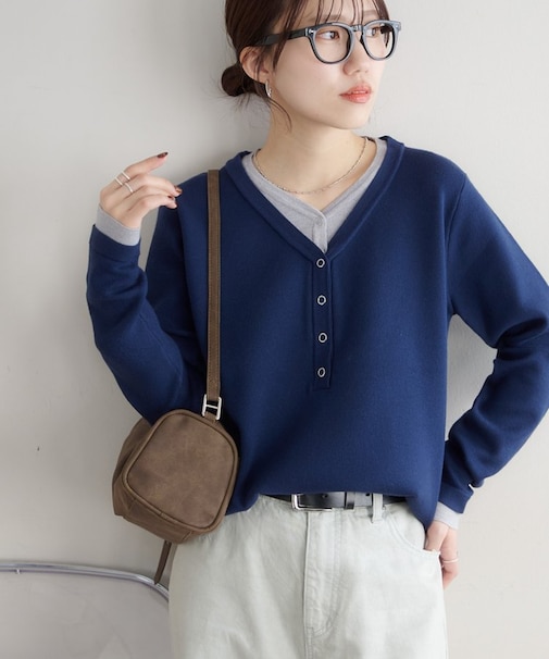 【SS先行予約】レイヤード風リングドットヘンリー