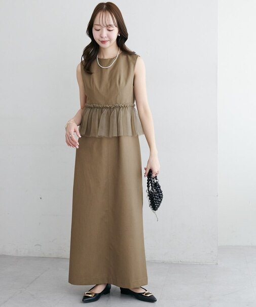 【オケージョン】チュール切替オケージョンワンピース