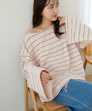 【SS先行予約】2WAYワンショルボーダープルオーバー《WEB限定カラーあり》