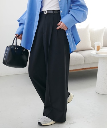 【SS先行予約】とろみ2タックワイドパンツ《WEB限定カラーあり》