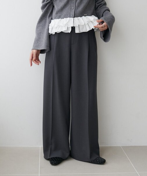 とろみ2タックワイドパンツ《WEB限定カラーあり》