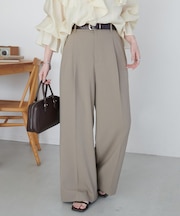 とろみ2タックワイドパンツ《WEB限定カラーあり》
