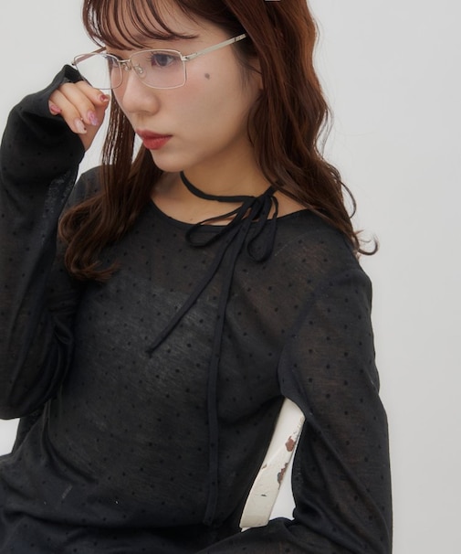 【umm.】チョーカードットロングスリーブ