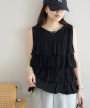 【SS先行予約】前後2WAYフリル前開きベスト