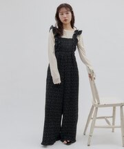 【umm.】肩フリルサロペット