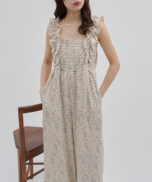 【umm.】肩フリルサロペット