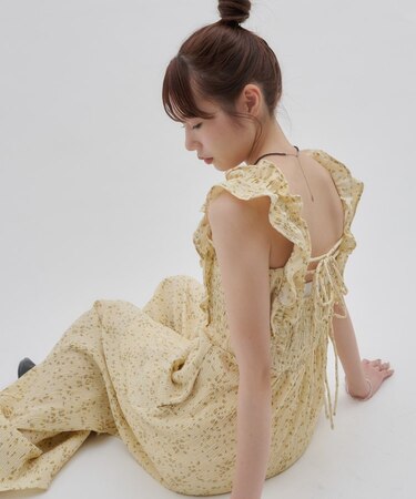 【umm.】肩フリルサロペット