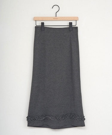 【umm.】裾フリルミドルナロースカート