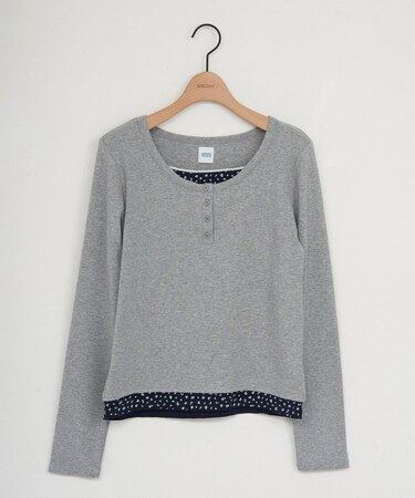 【umm.】リブレイヤード風ヘンリープルオーバー