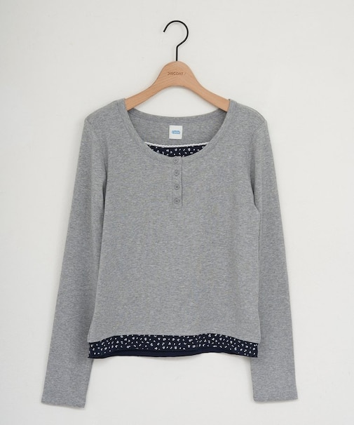 【umm.】リブレイヤード風ヘンリープルオーバー