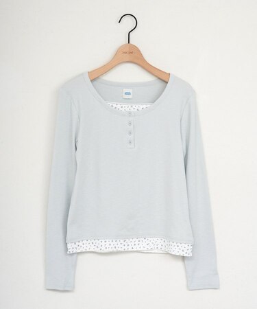 【umm.】リブレイヤード風ヘンリープルオーバー