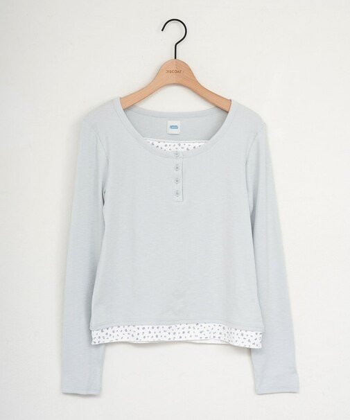 【umm.】リブレイヤード風ヘンリープルオーバー