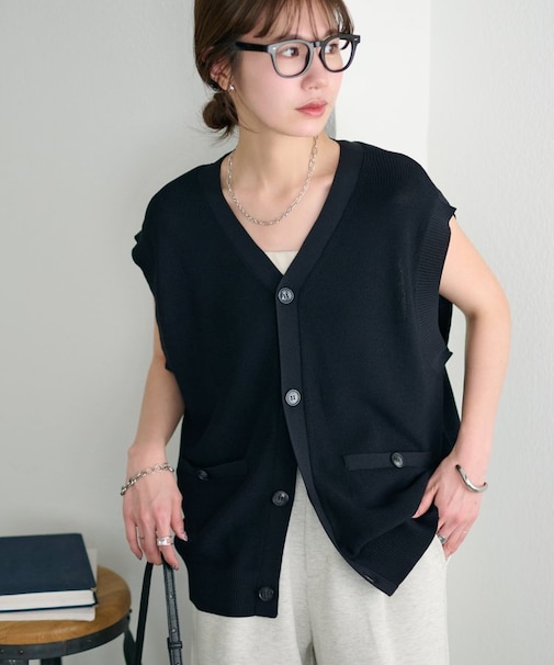 【ユニセックス】アンチピリング前開きベスト
