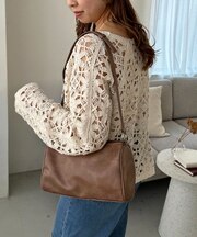 ヴィンテージ調パイピングショルダーバッグ