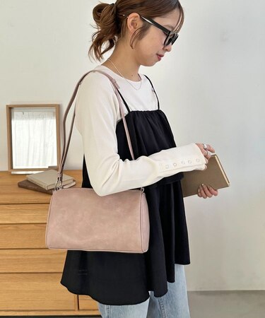 ヴィンテージ調パイピングショルダーバッグ