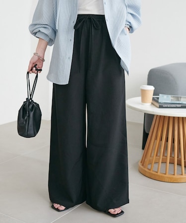 テックリネンベルト付ワイドパンツ《WEB限定カラーあり》
