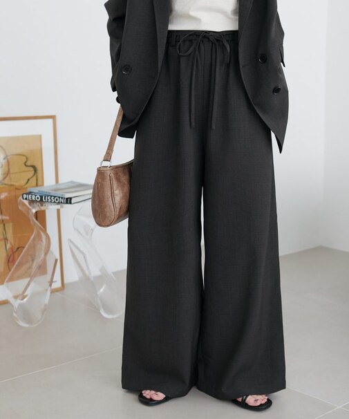 テックリネンベルト付ワイドパンツ《WEB限定カラーあり》