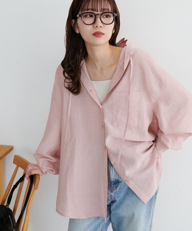 【トレンド】シアーアソートフードシャツ《WEB限定カラーあり》