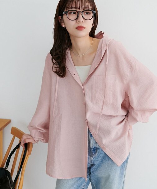 【トレンド】シアーアソートフードシャツ《WEB限定カラーあり》