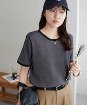 リンガーボーダー5分袖