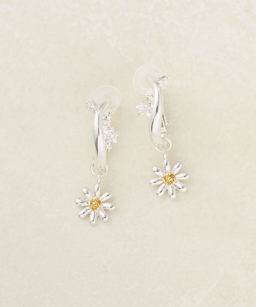 【GOLDY】ソリッドフラワースウィングイヤリング