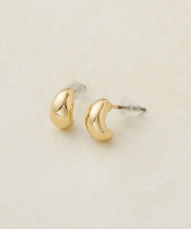 【GOLDY】プランププチビーンズフープピアス