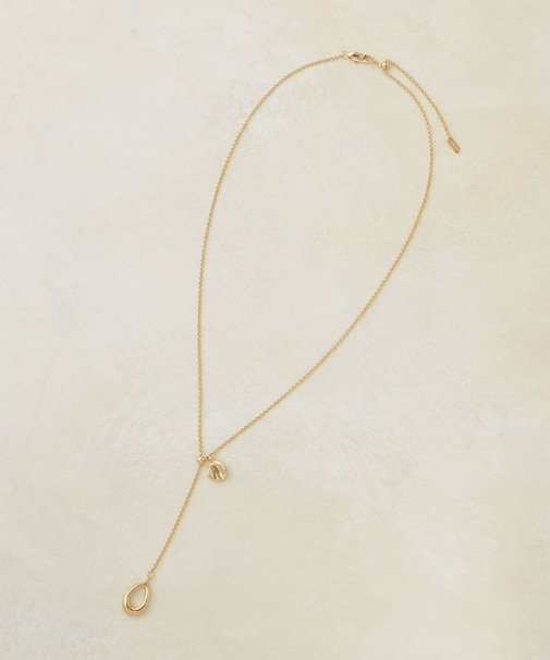 【GOLDY】プレートドロップY字ネックレス