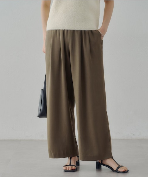 【Noka】ウエストギャザーイージーパンツ