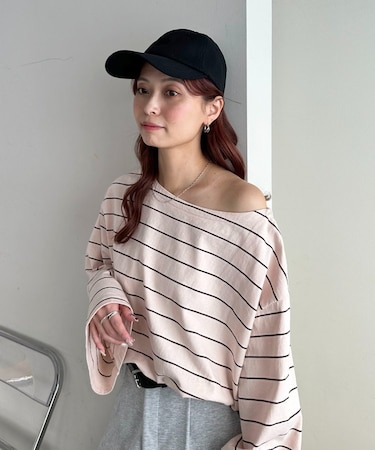 コットンリネン刺繍キャップ