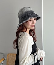 デニムグラデフリンジハット