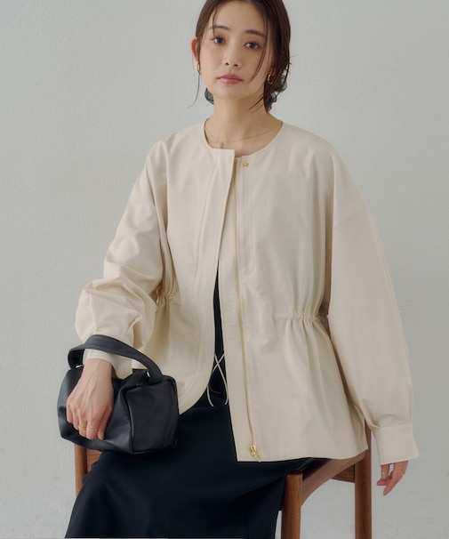 【Noka】ウエストギャザーブルゾン