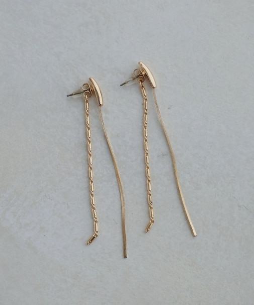 【Noka】ロングチェーンピアス