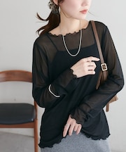 【Noka】シアーボートネックプルオーバー