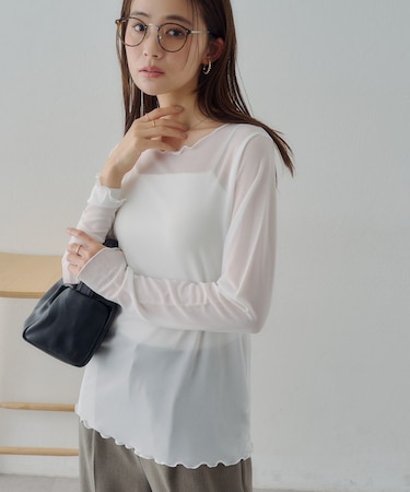 【Noka】シアーボートネックプルオーバー