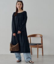 【Noka】生地ジャガード2WAYワンピース