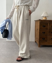 【Enlude】ワンポイント刺繍バレルスウェットパンツ《ユニセックス》