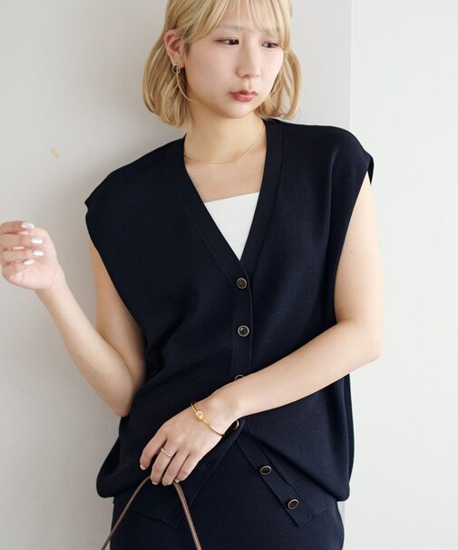 【Noka】接触冷感ニットベスト